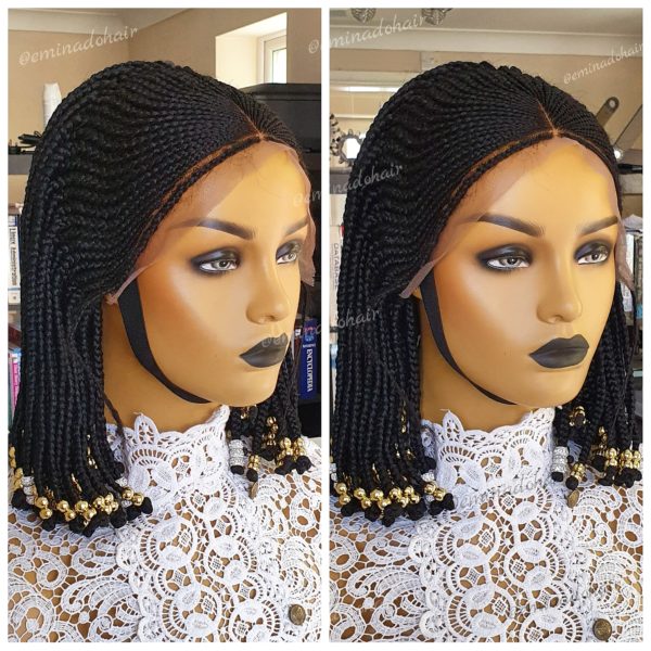 beaded braided wig