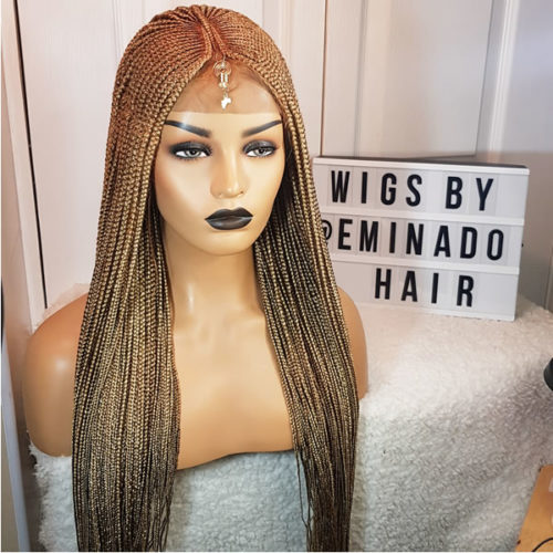 Bimbo Ket Black Cornrow Braided Wig | Eminado Hair