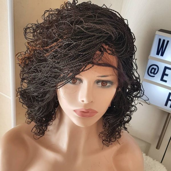 Jess Black Curly Twist Braided Wig | Eminado Hair