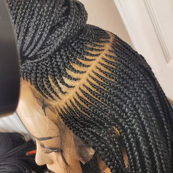 Jola Ket Black Cornrow Braided Wig | Eminado Hair