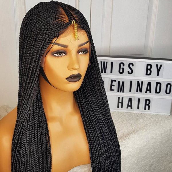 Bimbo Ket Black Cornrow Braided Wig | Eminado Hair