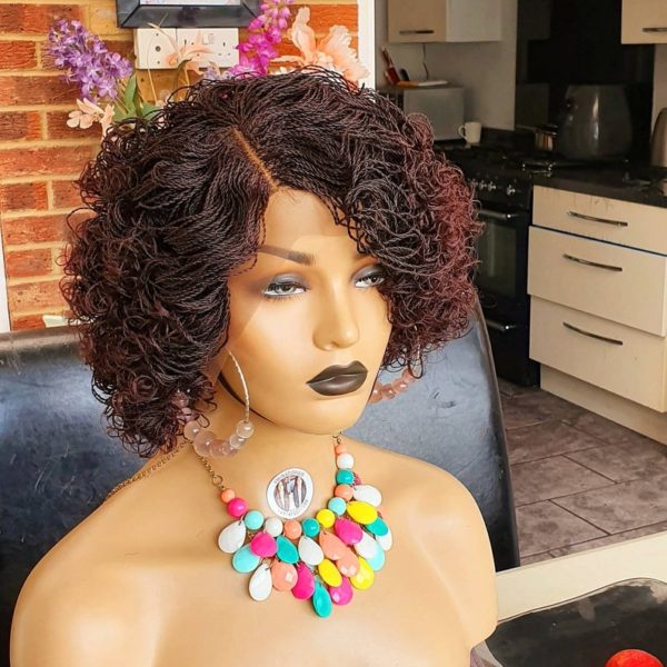 Fusion Black Curly Braided Wig | Eminado Hair