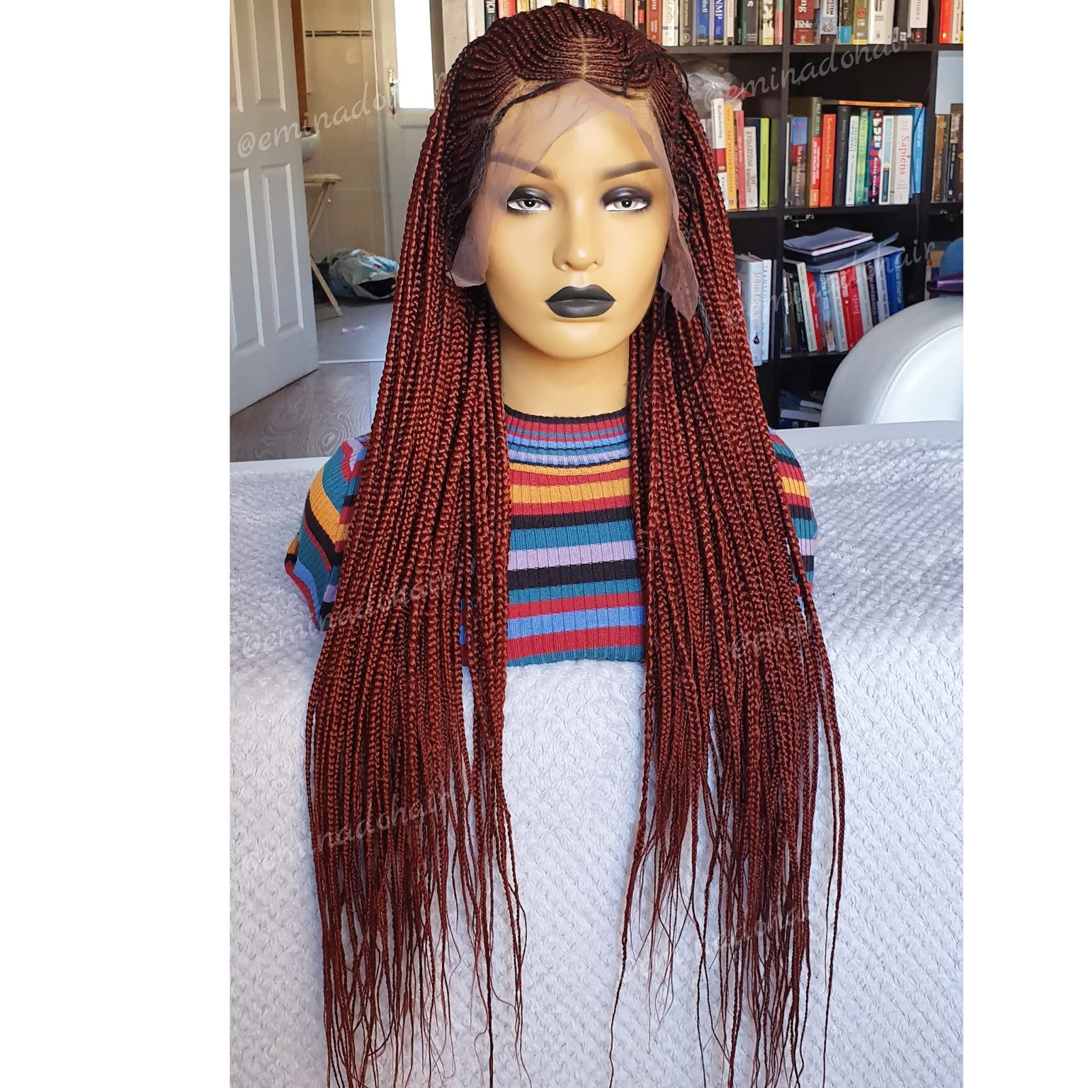 Lolo Ket Burgundy Cornrow Braided Wig | Eminado Hair