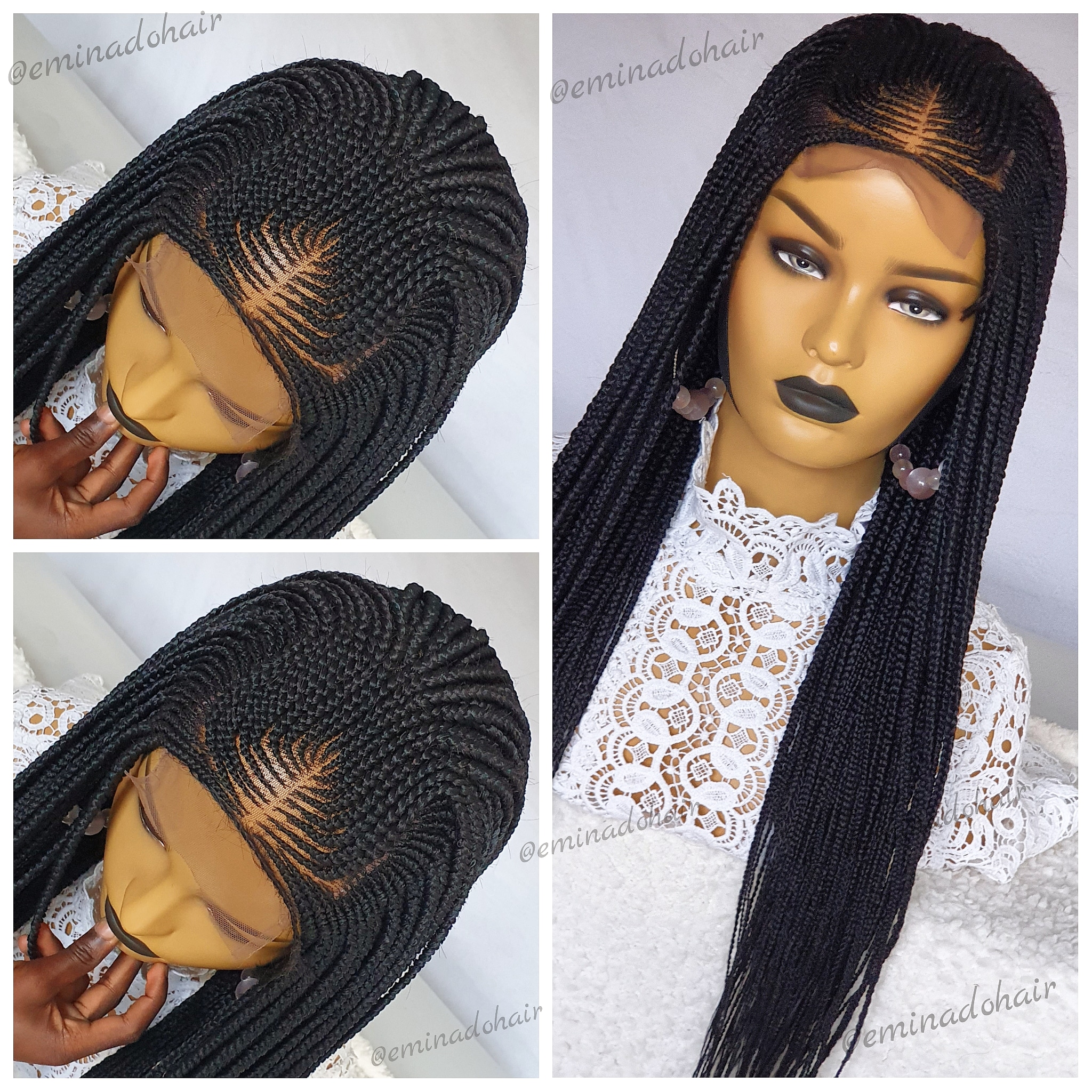 Funky Black Closure Box Braided Wig | Eminado Hair