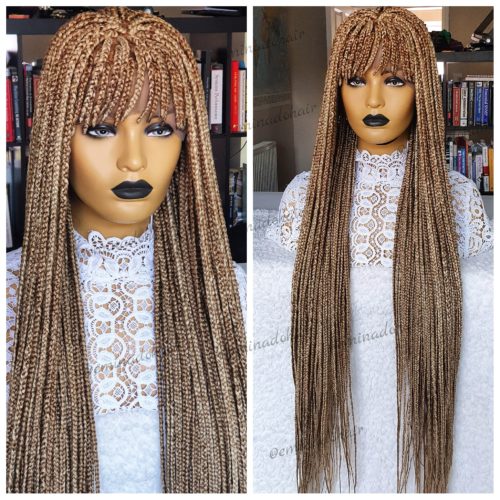 Oba Brown Fringe Box Braided Wig | Eminado Hair