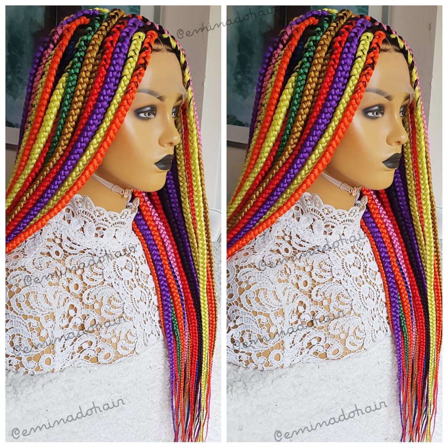 Ava Colourful Box Braided Wig | Eminado Hair