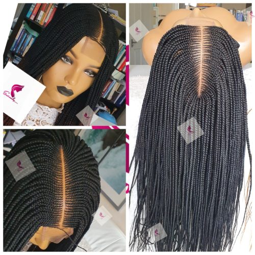 Kim K Black Cornrow Braided Wig | Eminado Hair