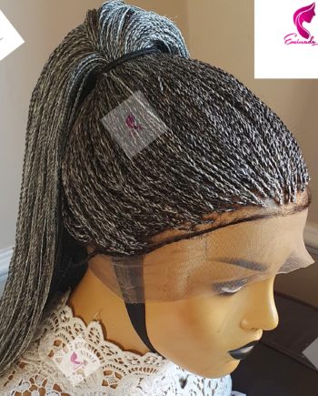 gray braided wigs