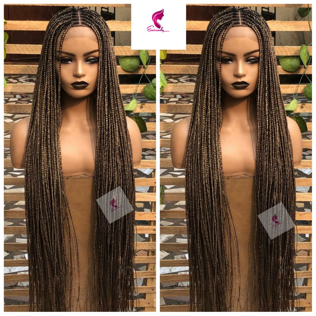 Knotless Braids Brown Closure Box Braided Wig | Eminado Hair