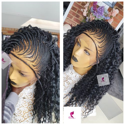 Ramot Black Cornrow Braided Wig | Eminado Hair