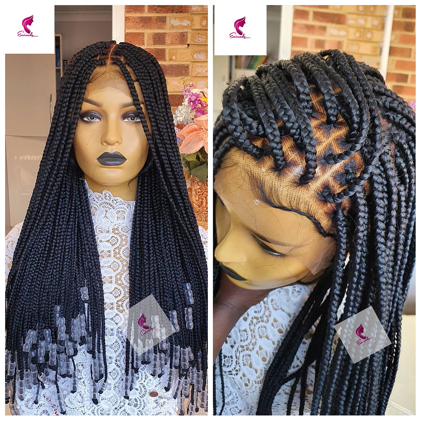 braided wig with beads