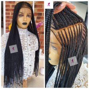 Fulano Black Beaded Cornrow Braided Wig | Eminado Hair