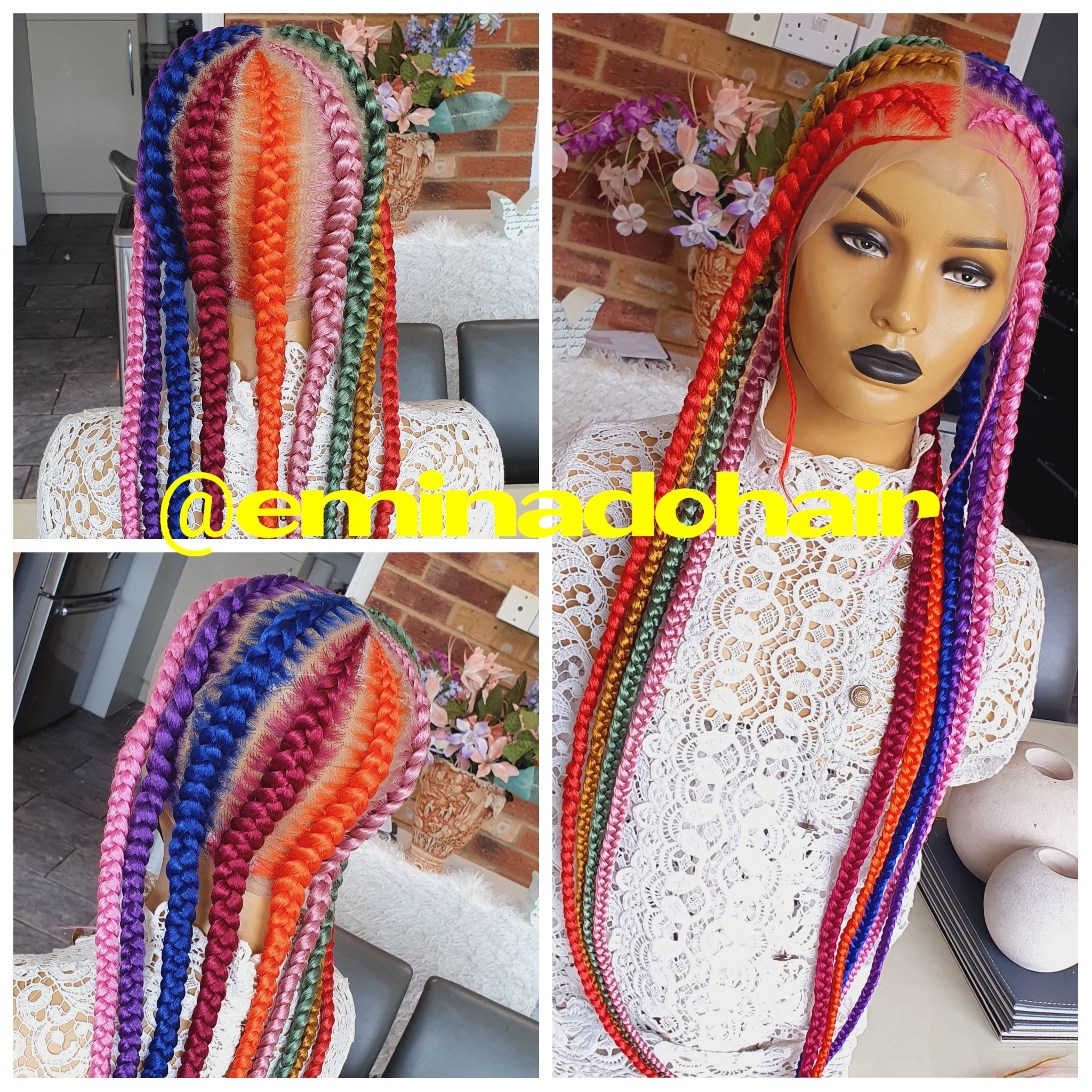 Braided wig: pop smoke braids wig. zizag braided wig. full lace braided wig