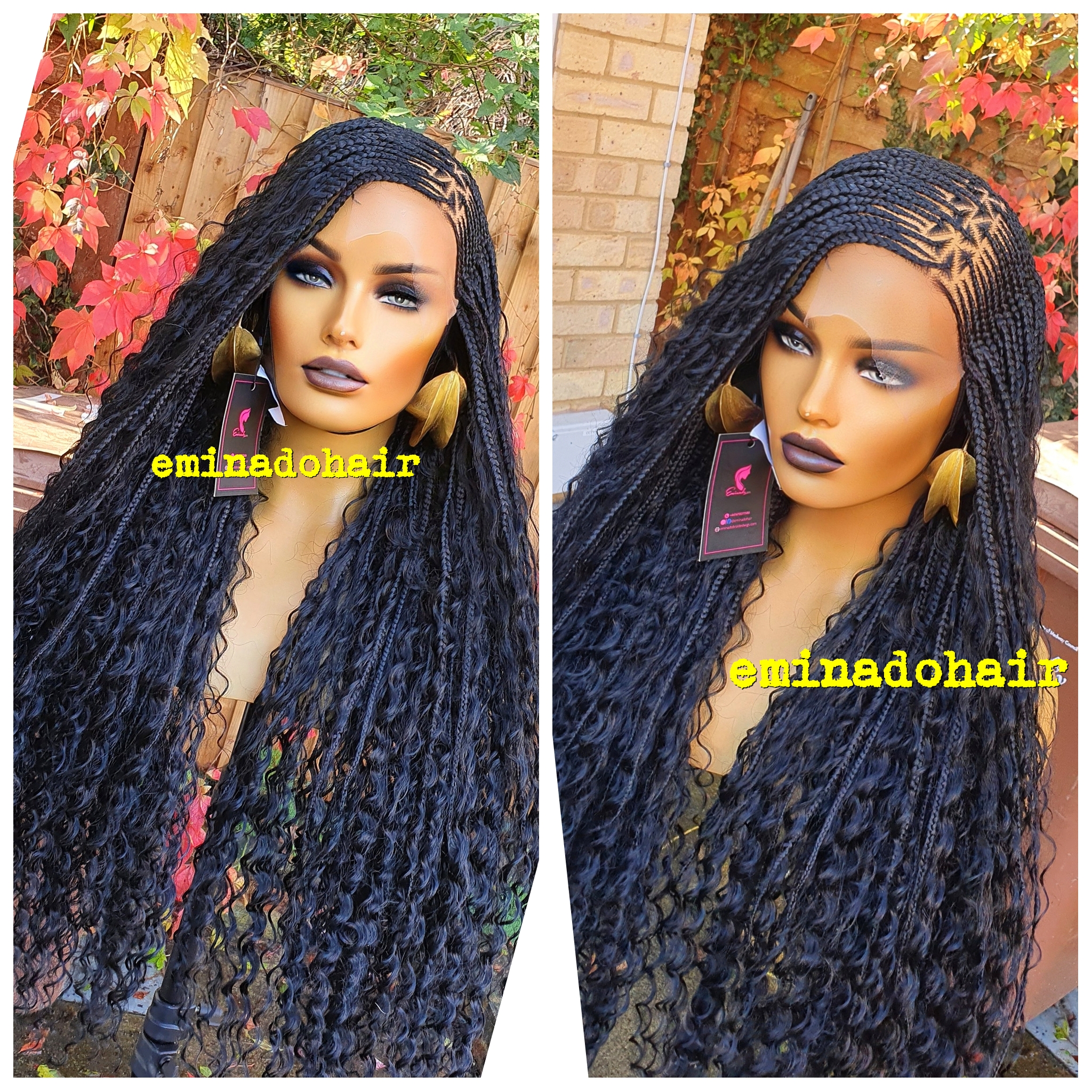 Debby Green Big Box Braided Wig