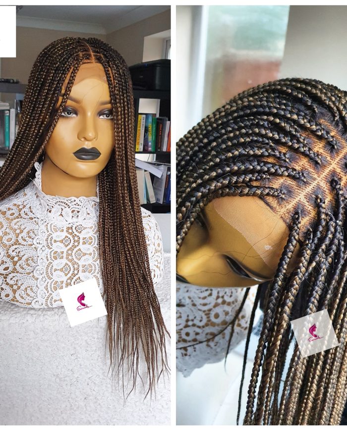 Knotless Braids Colour 27 Closure 4by4 Braided Wig | Eminado Hair