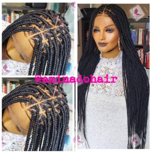 Knotless Braids Triangle Closure 6by6 Box Braided Wig | Eminado Hair