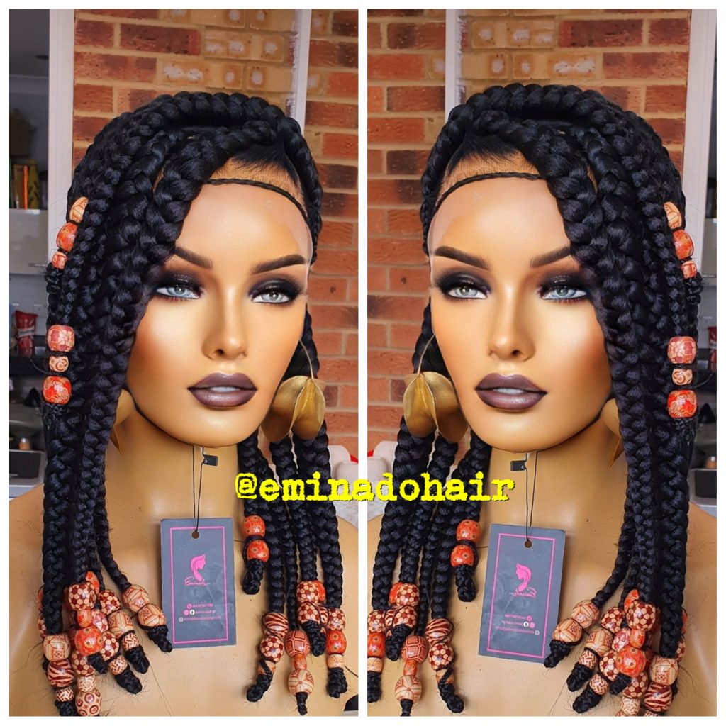 Express Wig Braids: Jumbo Box Braid Lace Wig / Realistic Braided Wig -  Express Wig Braids™