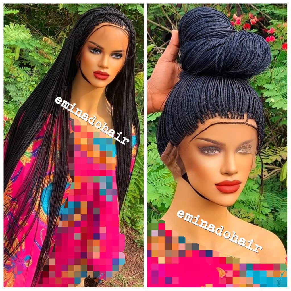 Needle Braids Black Braided Wig | Eminado Hair