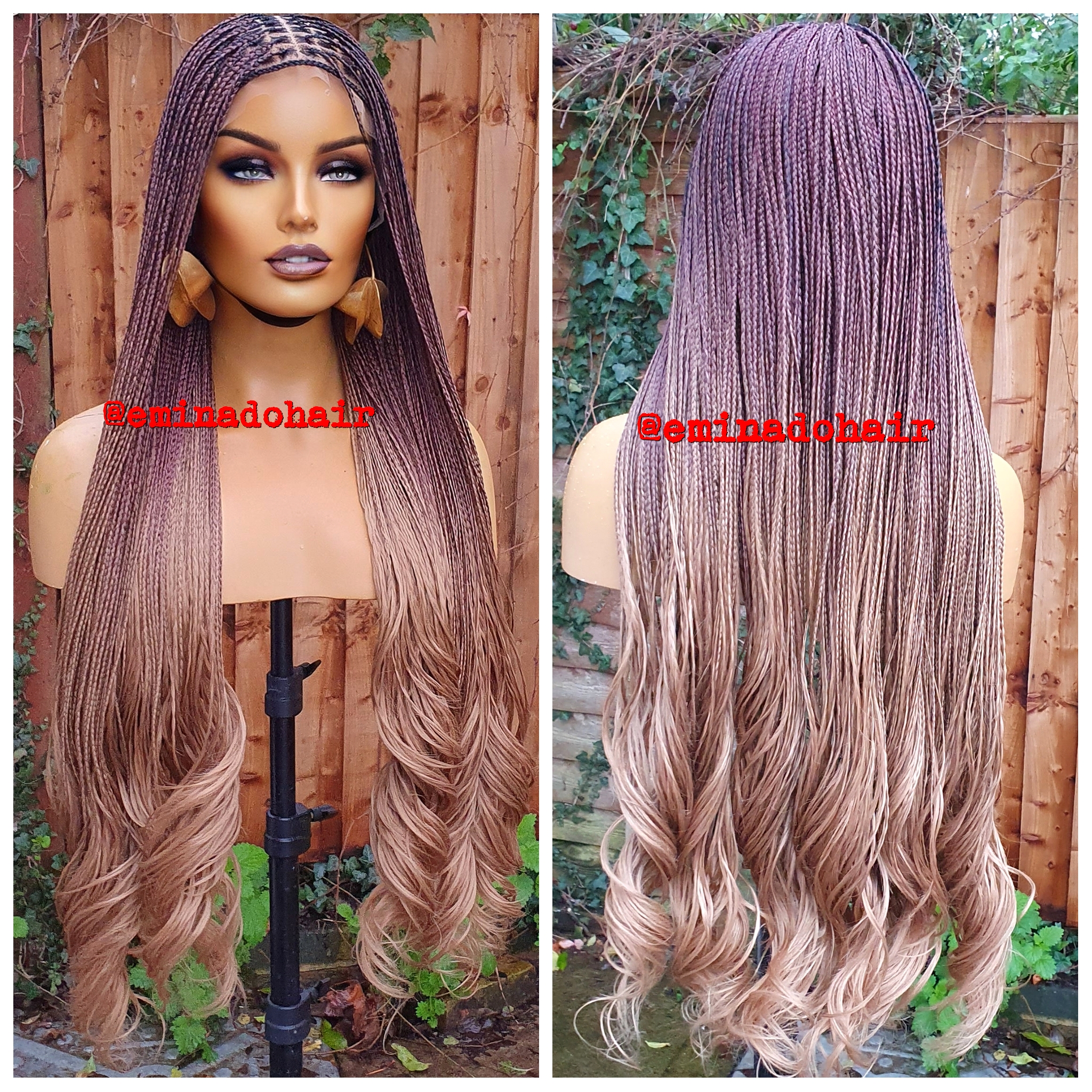 Knotless Box Braid Wig-Mary Ombre - Delight Braided Wigs