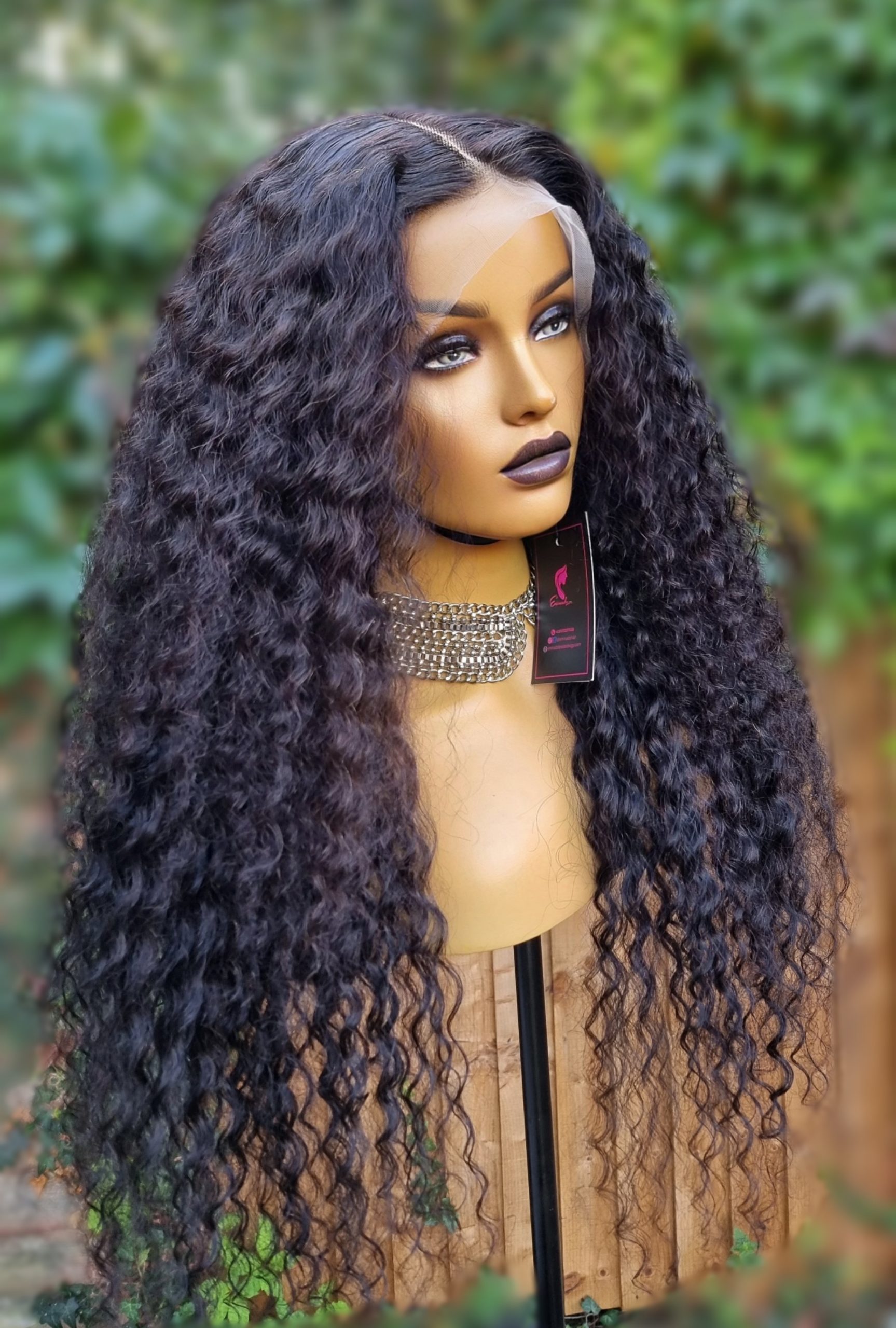 Virgin Human Hair 22 Inches Black Closure Braided Wig Eminado Hair