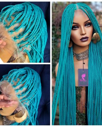 Butterfly locs braided wig, colour blue, Full Lace, Braided Wigs Store UK, Eminado Braided Wigs, Braid Wig, Lace frontal, Full lace, Cornrow, Locs, Twists